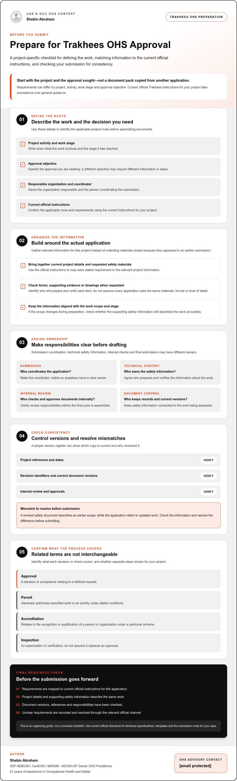 Trakhees OHS Approval Process: A Practical Step-by-Step Guide
